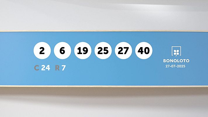 SELAE - Sorteo de la Lotería Bonoloto del 27/07/2025
