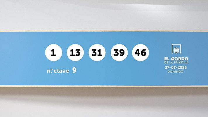 SELAE - Sorteo de la Lotería Gordo de la Primitiva del 27/07/2025