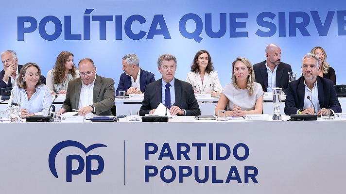 Telediario 1 - El PP acusa a Sánchez de convocar un "mitin" para "volver a mentir a los ciudadanos"