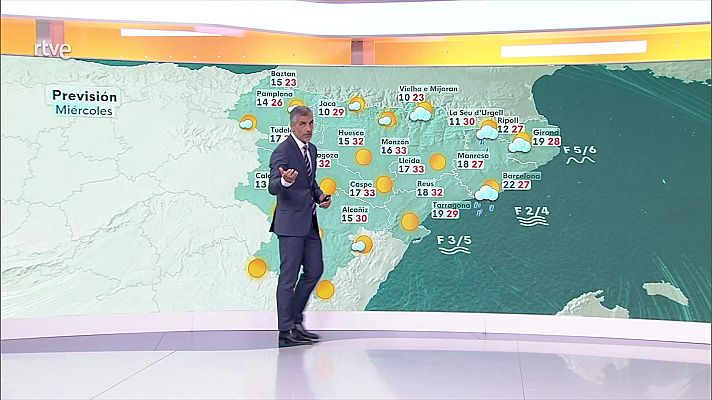 El tiempo - Precipitaciones localmente fuertes en el este de Cataluña y en el entorno del cabo de la Nao