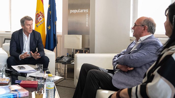 Telediario 2 - Feijóo defiende a Mazón ante las víctimas de la dana y se compromete a mediar para una reconstrucción coordinada