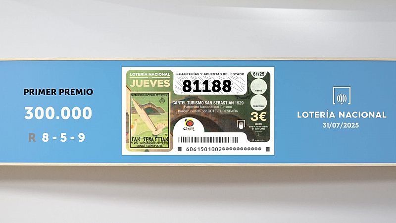 Sorteo de la Lotera Nacional del 31/07/2025 - Ver ahora