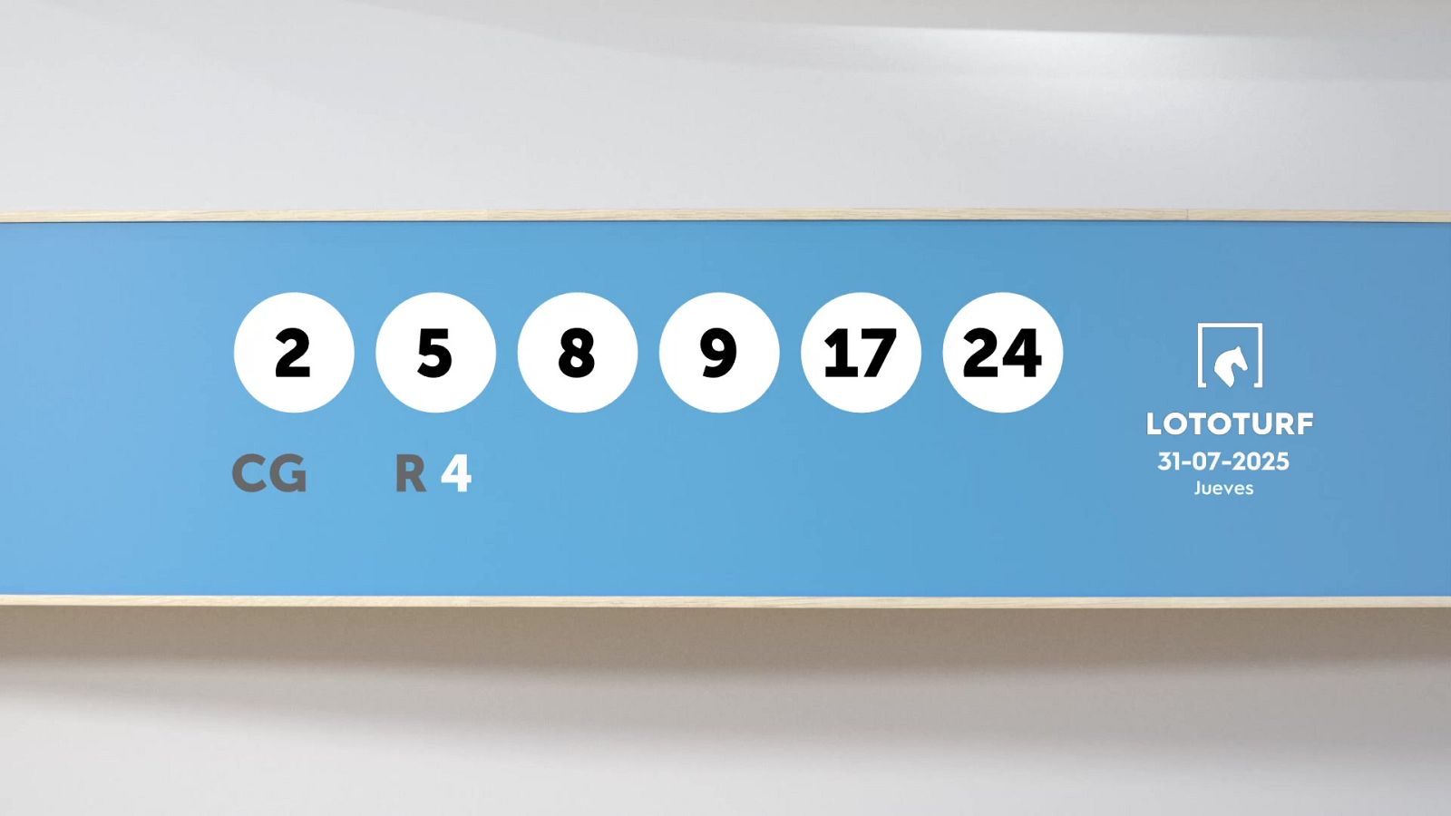 Sorteo de la Lotería Lototurf del 31/07/2025 - Ver ahora