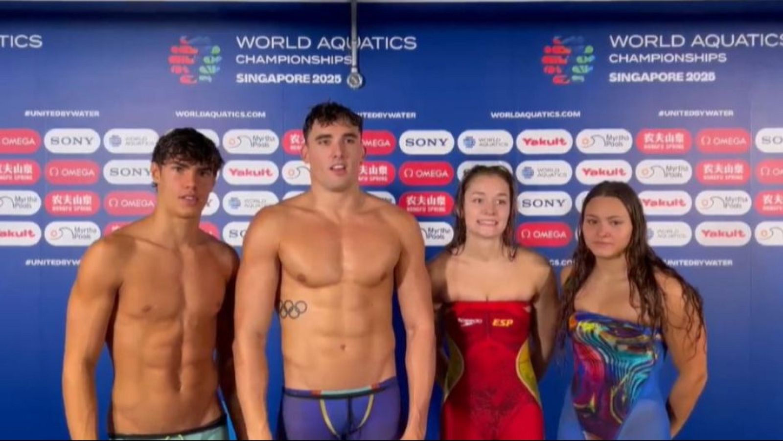 El relevo mixto 4x100 bate el récord de España - Natación | Ver