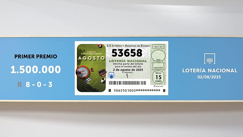 Sorteo de la Lotera Nacional del 02/08/2025 - Ver ahora