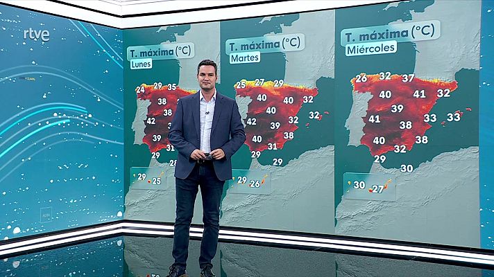 El tiempo - Tormentas y chubascos localmente fuertes en el sistema Central y sur del Ibérico