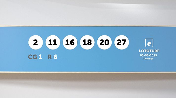 SELAE - Sorteo de Lotería Lototurf: 03/08/2025