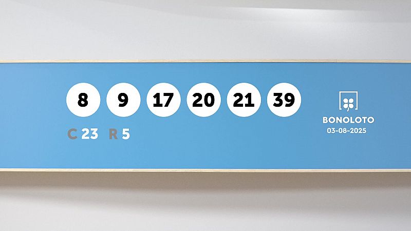 Sorteo de la Lotera Bonoloto del 03/08/2025 - Ver ahora