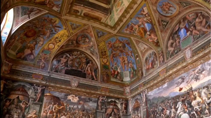 Telediario 1 - El Vaticano reabre la Sala de Constantino tras diez años de restauración