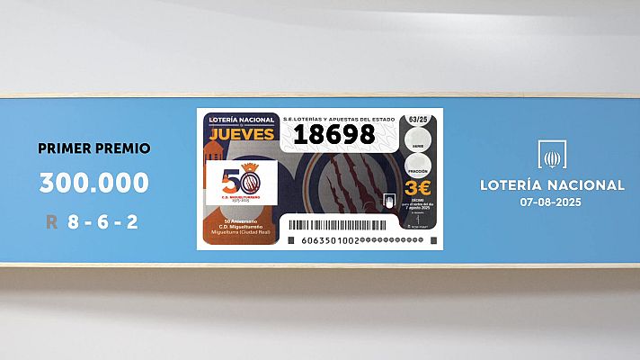 SELAE - Sorteo de la Lotería Nacional del 07/08/2025