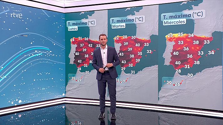 El tiempo - Tormentas y chubascos en el entorno del sistema Ibérico, Pirineos y zonas aledañas