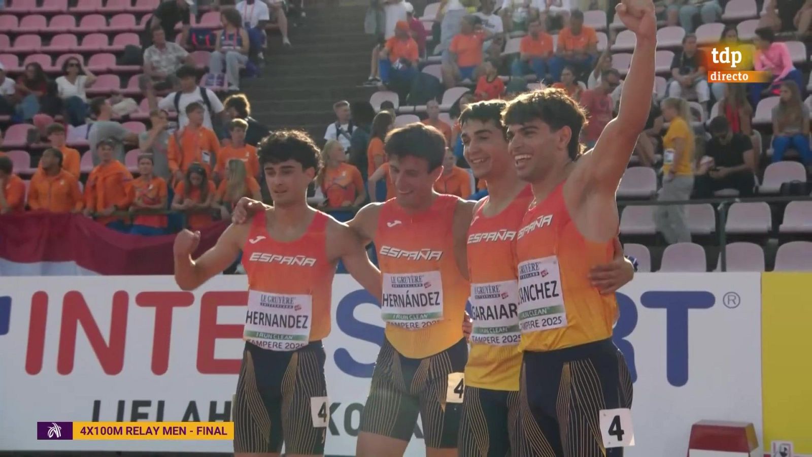 El relevo 4x100m vuela en Tampere, pero acaba siendo descalificado - Atletismo | Ver