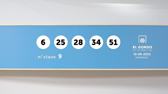 SELAE - Sorteo de la Lotería Gordo de la Primitiva del 10/08/2025