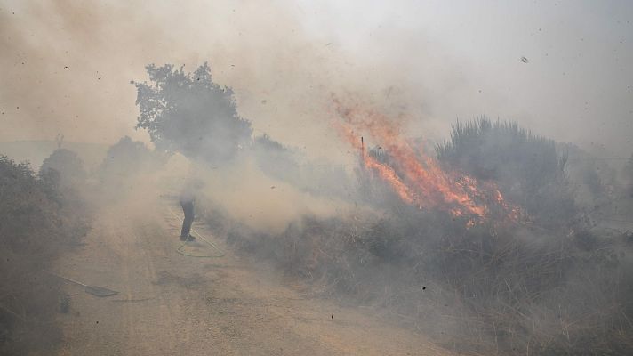 Telediario 1 - Los incendios en Ourense calcinan más de 7.000 hectáreas