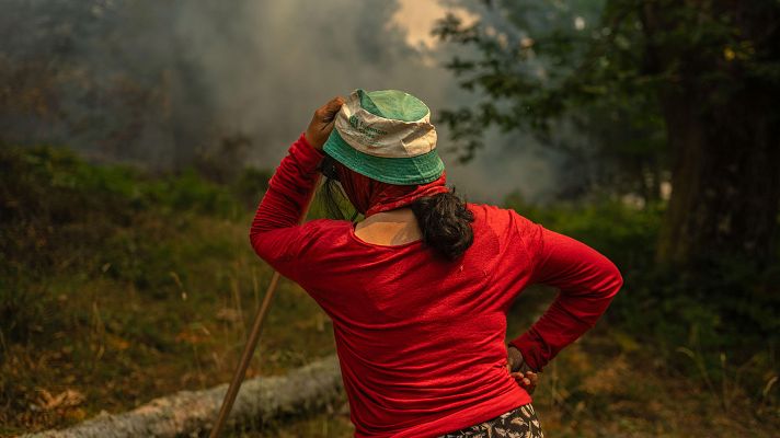 Telediario 2 - Los profesionales piden prudencia a los voluntarios en los incendios