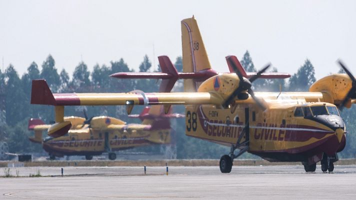 Telediario 1 - El PP dice que el Gobierno no solicitó a la UE medios para extinguir los incendios hasta que Feijóo no lo "reclamó"