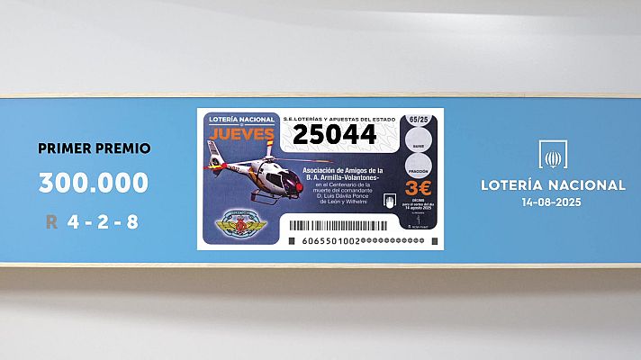SELAE - Sorteo de la Lotería Nacional del 14/08/2025