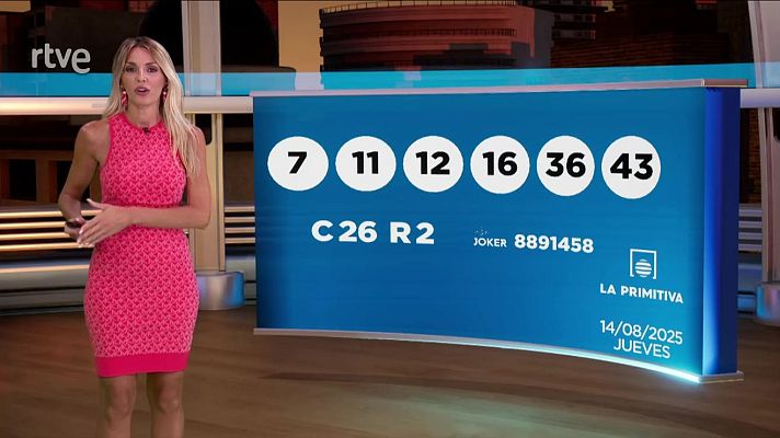 Loterías - Sorteo de la Lotería Nacional, Bonoloto, Primitiva y Jóker del 14/08/2025