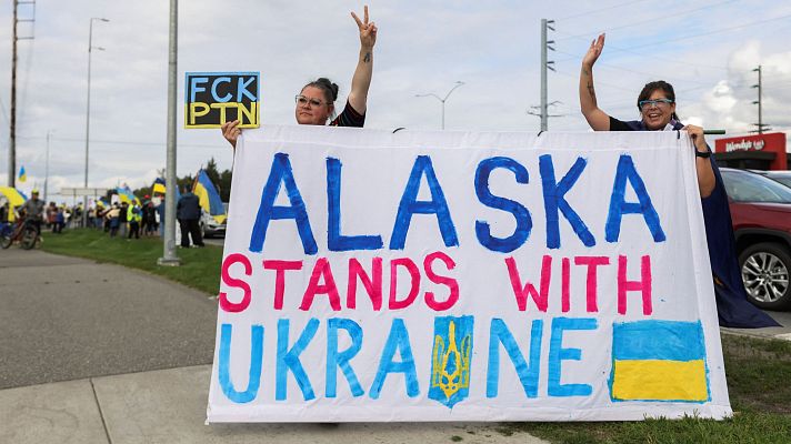 Telediario 1 - Protestas en Alaska por el encuentro entre Trump y Putin