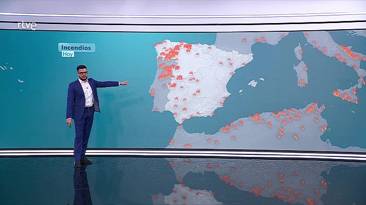 El tiempo - Temperaturas  elevadas en la mayor parte de la Península, en interiores de Valencia y Murcia, así como en zonas de Baleares y Canarias