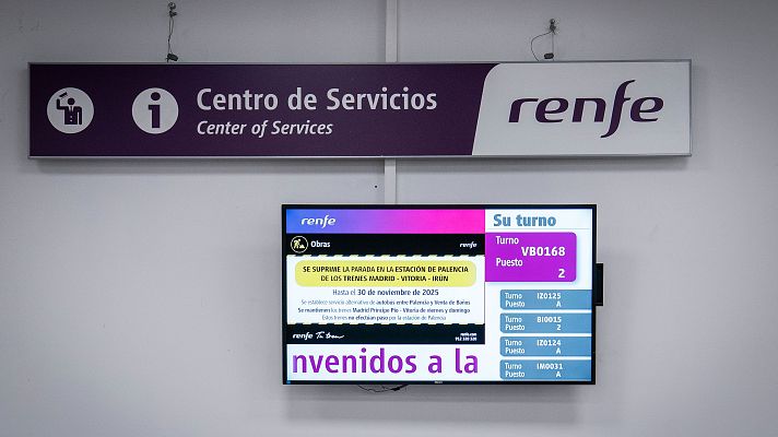 Telediario 1 - Renfe suspende por sexto día consecutivo el AVE Madrid - Galicia por los incendios de Ourense