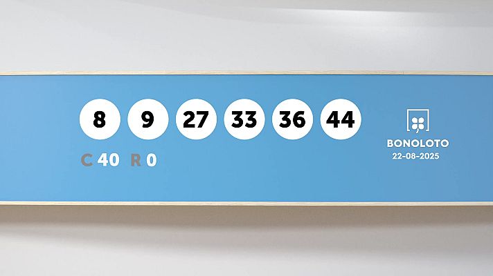 SELAE - Sorteo de la Lotería Bonoloto del 22/08/2025