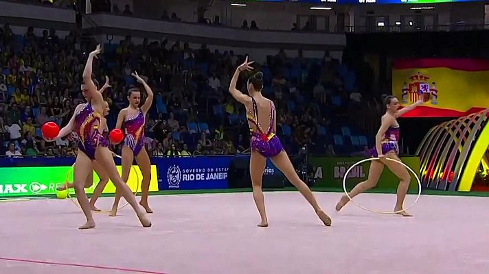 Gimnasia rítmica - Campeonato del Mundo. Competición general conjuntos 5 cintas y 3 pelotas / 2 aros Grupo B