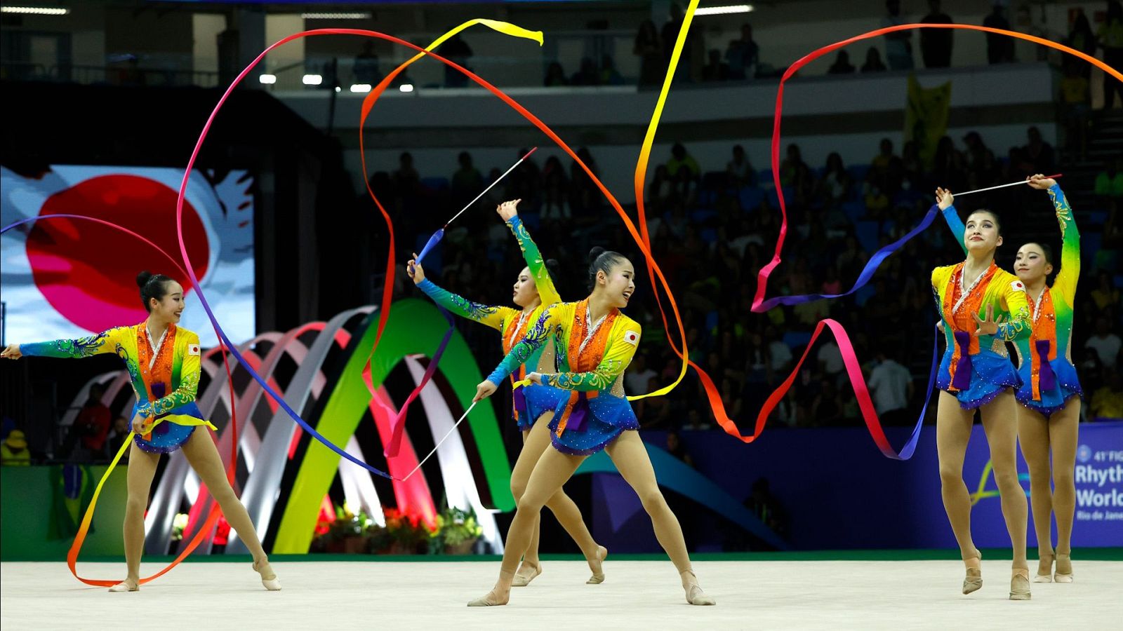 Gimnasia rítmica - Campeonato del Mundo. Final conjuntos 5 cintas - Gimnasia rítmica | Ver