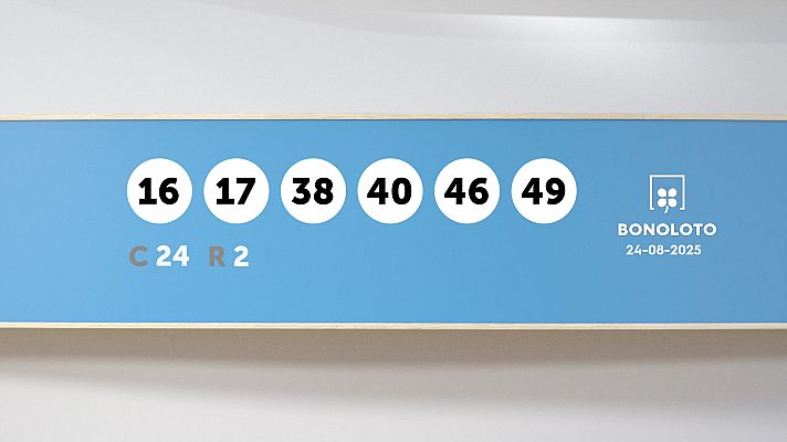 SELAE - Sorteo de la Lotería Bonoloto del 24/08/2025