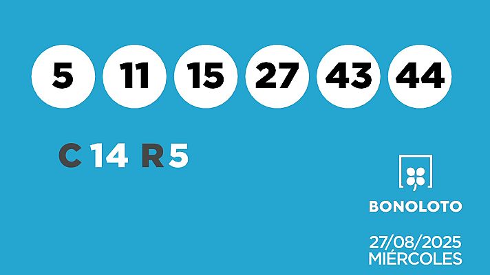 SELAE - Sorteo de la Lotería Bonoloto del 27/08/2025