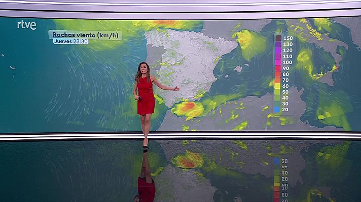 El tiempo - Chubascos y tormentas fuertes en  zonas del cuadrante nordeste peninsular, con posibilidad de llegar a localmente muy fuertes e ir con granizo