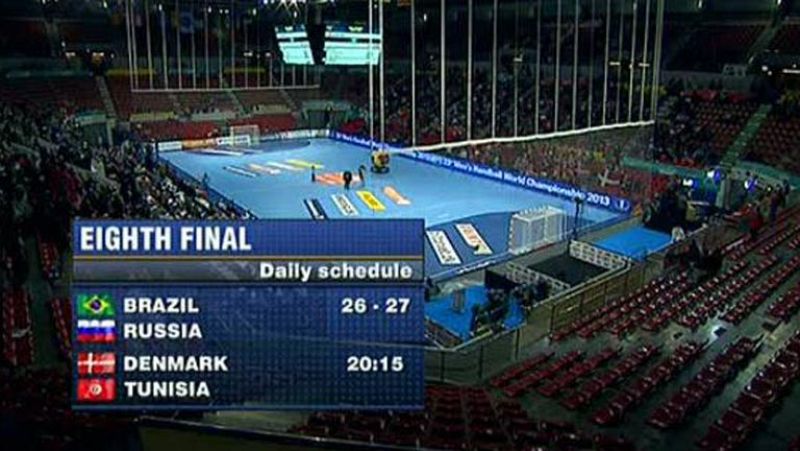 Mundial de Balonmano - 1/8 de final: Dinamarca - Túnez  