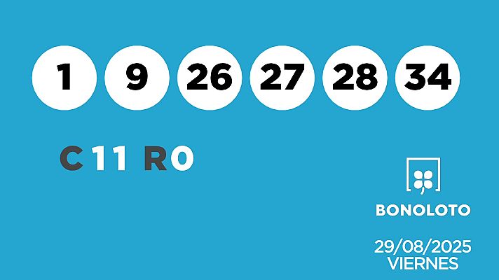 SELAE - Sorteo de la Lotería Bonoloto del 29/08/2025