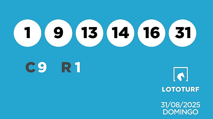 SELAE - Sorteo de Lotería Lototurf: 31/08/2025