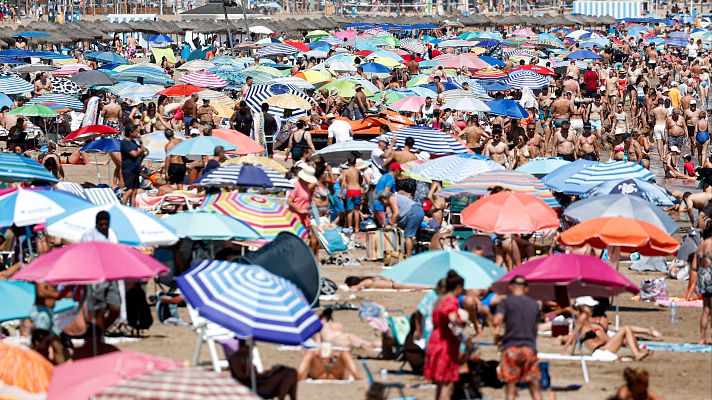 Telediario 1 - España vuelve a batir récords de turistas extranjeros
