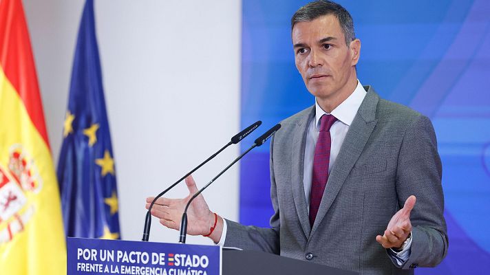 Telediario 2 - Sánchez reivindica el pacto de Estado climático y reclama "el compromiso de todas las administraciones"