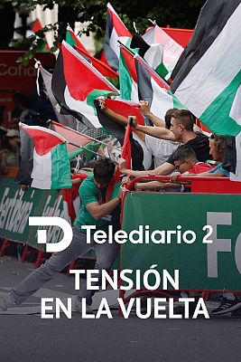 Los Deportes de La1 - Las protestas contra la participación del equipo Israel abortan el final de etapa de la Vuelta en Bilbao