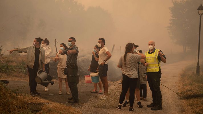 Telediario 2 - Los vecinos afectados por los incendios denuncian el abandono rural