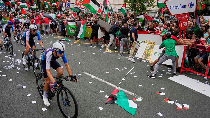 Ciclismo - Las protestas contra el Israel Premier Tech obligan a cancelar el final de la undécima etapa de La Vuelta