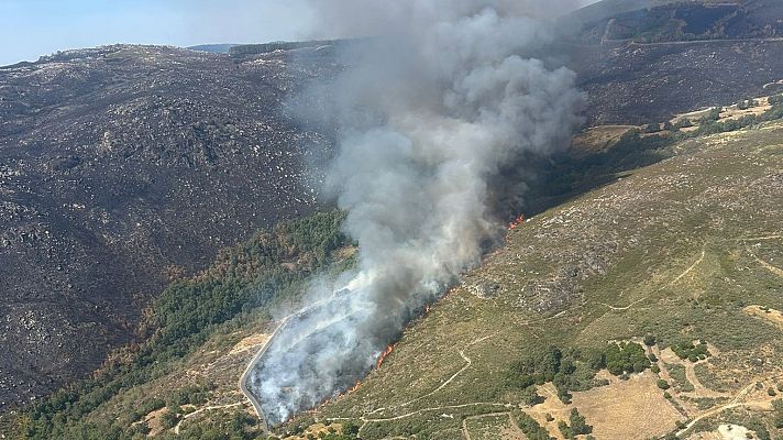 Telediario Fin de Semana - El fuego vuelve a azotar Zamora con un incendio en Castromil