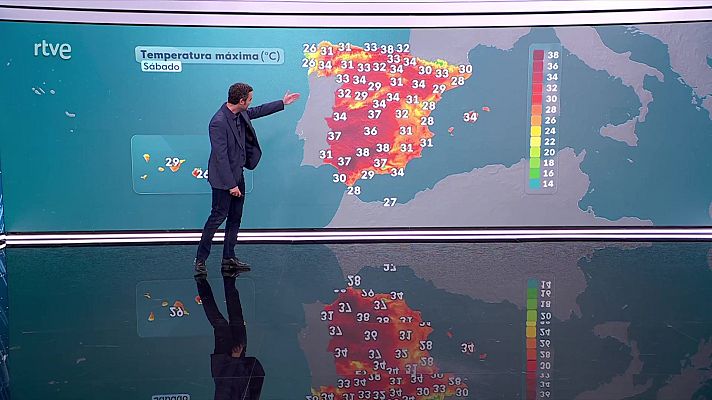 El tiempo - Probabilidad de tormentas localmente fuertes en el este de Castilla-La Mancha y zonas aledañas