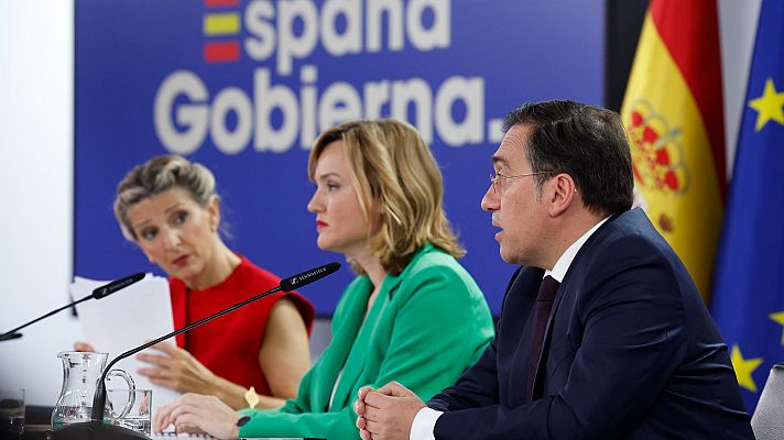 Telediario Fin de Semana - PSOE y Sumar negocian aprobar medidas contra Israel en el Consejo de Ministros del martes