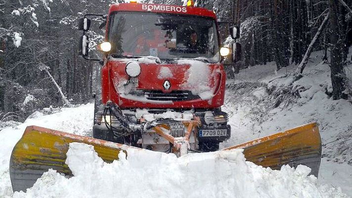Telediario 1 - Temporal de nieve y frío en España