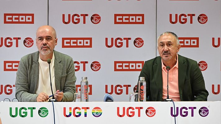 Telediario 1 - UGT y CC.OO. "exigen" a Junts, PP y Vox que retiren las enmiendas a la totalidad a la ley de reducción de la jornada