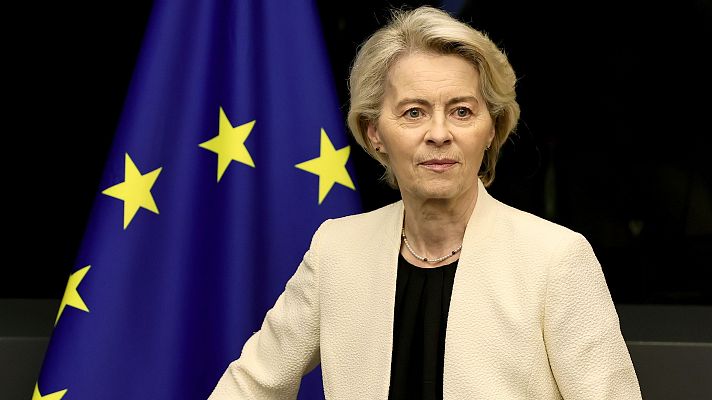 Telediario 2 - Von der Leyen propone una suspensión parcial del acuerdo comercial con Israel