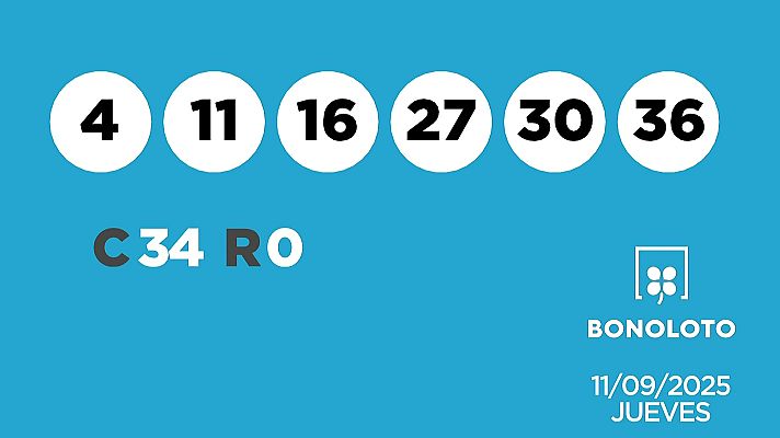 SELAE - Sorteo de la Lotería Bonoloto del 11/09/2025