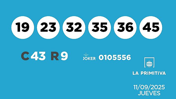 SELAE - Sorteo de la Lotería Primitiva y Joker del 11/09/2025