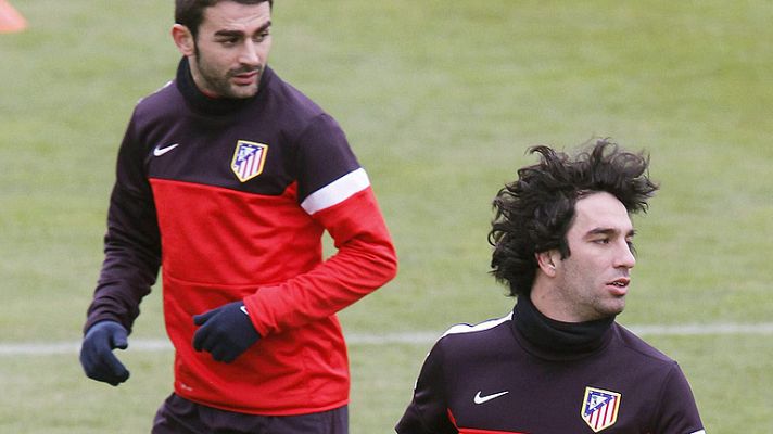 Telediario 1 - El Atlético entrena sin Falcao
