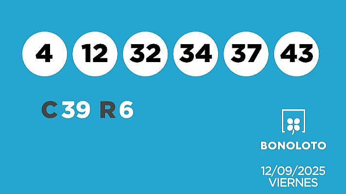 SELAE - Sorteo de la Lotería Bonoloto del 12/09/2025