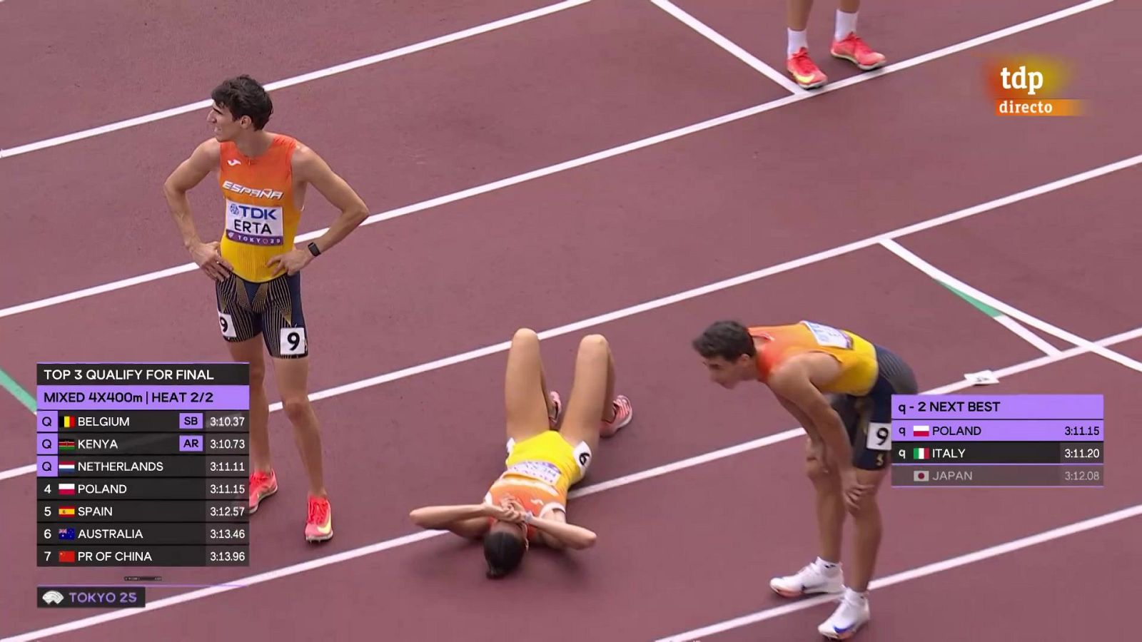 España se queda fuera de la final en el relevo 4x400 mixto del Mundial de atletismo - Atletismo | Ver